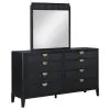 Coaster Fine Furniture 224713M Brookmead - 8-Drawer Dresser With Mirror - Black