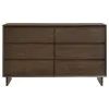 Coaster Fine Furniture 225013 Glenwood - 6-Drawer Dresser Cabinet - Warm Brown