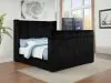 Coaster Fine Furniture 315945KW Centergrove - Upholstered California King Wingback TV Bed - Black