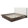 ACME BD07272Q Zoey - Queen Bed - Cream Linen & Brown Oak