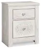 Ashley Furniture B181-92 Paxberry - Two Drawer Night Stand - Whitewash