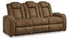 Ashley Furniture 6070315 Wolfridge - Power Reclining Sofa With Adj Headrest - Brindle