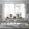 Liberty Furniture 244-DR-5LTS Magnolia Manor - 5 Piece Leg Table Set With Upholstered Chairs - Antique White