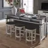 Liberty Furniture 417-OT-4PCS Allyson Park - 4 Piece Dining Room Set - Wirebrushed White / Charcoal