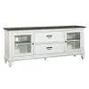 Liberty Furniture 417-TV72 Allyson Park - Entertainment TV Stand - Wirebrushed White / Charcoal