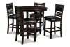 New Classic D1701-52S New Classic D1701-52S Gia - 5 Piece Round Counter Dining Set - Ebony