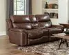 Jackson Furniture Industries 64889-1269/59-3069/59 Ceretti - Power Reclining Console Loveseat - Brown Top Grain Italian Leather Match