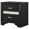 CoasterEveryday 206362 Miranda - 2-Drawer Nightstand - Black