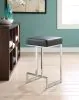 CoasterEveryday 105253 Gervase - Square Counter Height Stool - Black And Chrome