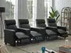 CoasterEveryday 600181-S4B Toohey - 5 Piece 4-Seater Upholstered Tufted Recliner Living Room Set - Black