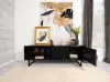 Coaster Fine Furniture 703003 Marsden - 2 Door Mango Wood TV Stand - Charcoal Black