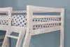 Furniture of America CM-BK588BWH-BED California - Twin Over Full Bunk Bed With 2 Drawers - Wire - Brushed White