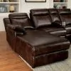 Furniture of America CM6781BR-SECTIONAL Hardy - Sectional With Console - Brown
