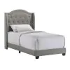 Intercon UB-BR-RHYTWN-SMK-C Intercon UB-BR-RHYTWN-SMK-C Rhyan - Upholstered Twin Bed - Smoke Finish