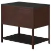 Coaster Fine Furniture 930221 Zimmerlee - 2-Drawer Side Table with Shelf - Rust Brown