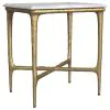 Coaster Fine Furniture 930091 Baldwin - Rectangular Marble Top Side Table - White And Gold