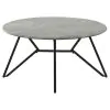 Coaster Fine Furniture 736178-S2 Hadi - 2 Piece Round Smarttop Coffee And End Table Set - Cement