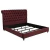 Coaster Fine Furniture 360341KW-S4 Devon - 4 Piece California King Bedroom Set - Red And Dark Oak