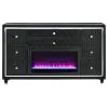 Coaster Fine Furniture 223163FB Lorient - 8-Drawer LED Bedroom Flame Box Dresser - Black