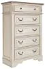 Ashley Furniture B743-46 Realyn - Five Drawer Chest - White / Brown / Beige