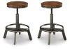 Ashley Furniture D440-024 Torjin - Swivel Stool (Set of 2) - Dark Brown
