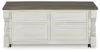 Ashley Furniture T994-20 Havalance - Lift Top Cocktail Table with Storage Drawers - White / Gray
