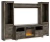 Ashley Furniture W446W10 Trinell - 4-Piece Entertainment Center With 63