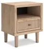 Ashley Furniture B1199/231/36/82/91(2) Ashley Furniture B1199/231/36/82/91(2) Cielden - 5 Pc. - Dresser,  Mirror, King Upholstered Bed With Roll Slats, 2 Nightstands - Soft Gray / Beige