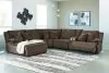 Ashley Furniture 92705S2 Ashley Furniture 92705S2 Top Tier - 6-Piece Reclining Sectional With Laf Press Back Chaise - Chocolate