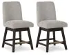 Ashley Furniture D984/32/124(3) Ashley Furniture D984/32/124(3) Burkhaus - 7 Pc. - Rectangular Counter Table, 6 Barstools - Dark Brown
