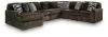 Ashley Furniture 98104S23 Ashley Furniture 98104S23 Midnight-Madness - 6-Piece Sectional With LAF Corner Chaise - Chocolate