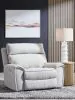 Ashley Furniture PC9880282 Social Pointe - Power Recliner / Adjustable Headrest - Pearl / Ash