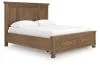 Ashley Furniture PCB779B13 Feddinger - California King Panel Storage Bed - Medium Brown