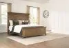 Ashley Furniture PCB782B4 Karallin - King Panel Bed - Medium Brown