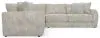 Jackson Furniture Industries 2306/63/59/73-01 Bucktown - 3 Piece Sectional With Extra Thick Cuddler Seat Cushions - Parchment