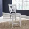 Liberty Furniture 417-C150024 Allyson Park - Counter Height Slat Back Chair - Wirebrushed White / Charcoal
