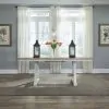 Liberty Furniture 62WH-CD-TRS Liberty Furniture 62WH-CD-TRS Lindsey Farm - Trestle Table - Weathered White & Sandstone
