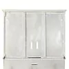 Liberty Furniture 652-EC00 Farmhouse Reimagined - Entertainment Hutch - Antique White / Chestnut Tops