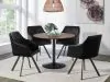 CoasterElevations 193372BLK Arika - Leatherette Upholstered Swivel Dining Arm Chair - Black
