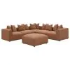 CoasterElevations 551593 Jennifer - Square Upholstered Ottoman - Terracotta