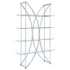 CoasterEssence 910050 Larson - 4-Shelf Glass Bookshelf - Chrome