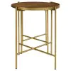 Coaster Fine Furniture 936168 Malka - 2 Piece Round Wood Nesting Table - Dark Brown And Gold