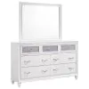 CoasterEveryday 205893M Barzini - 7-Drawer Dresser With Mirror - White