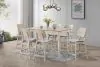 New Classic 45-1651W-C6CT New Classic 45-1651W-C6CT Oscar - Counter Table & 6 Chairs - White Ash