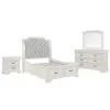 New Classic 00-493W-34N New Classic 00-493W-34N Lyndhurst - 5/0 Queen 4 Piece Bedroom Set (Bed, Dresser, Mirror, Nightstand) - White