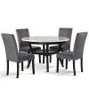 New Classic 41-400-GYRD4C New Classic 41-400-GYRD4C Celeste - Round Dining Table With 4 Chairs - Black / Gray