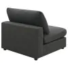 CoasterEssence 551324 Serene - Upholstered Armless Chair - Charcoal