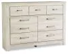Ashley Furniture B331-31 Bellaby - Seven Drawer Dresser - Whitewash
