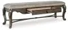 Ashley Furniture D947-00 Maylee - Upholstered Storage Bench - Dark Brown