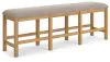 Ashley Furniture D773-09 Havonplane - XL Counter Height Upholstered Dining Bench - Brown